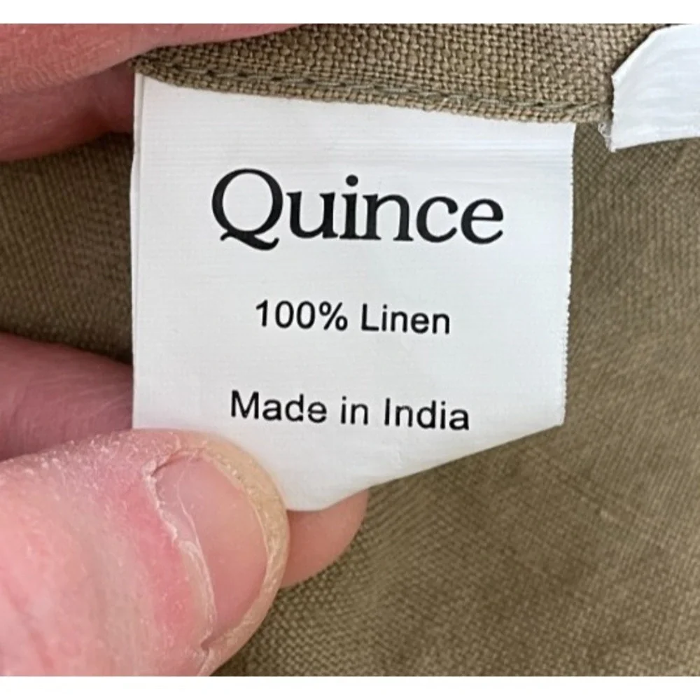 Quince European Linen Sheets Set King Aloe Green